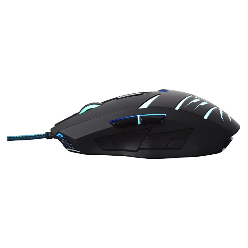 Мышь Oklick 745G LEGACY черный/голубой оптическая(2400dpi) USB игровая(6but