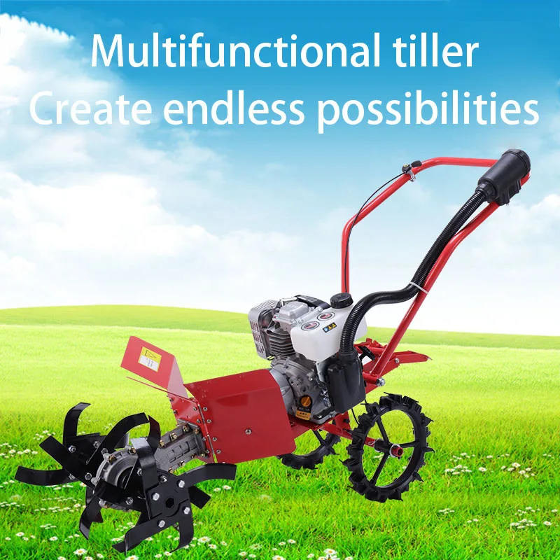 

Agricultural machine small multi-function diesel slotting machine gasoline machine new rotary tiller trenching artifact