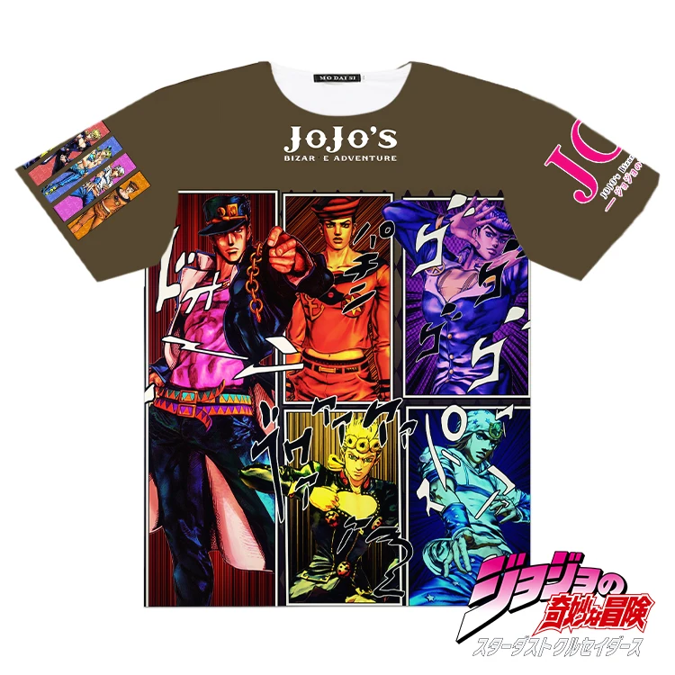 5 Аниме JoJo невероятное приключение Леоне abbacchio Higashikata Josuke Футболка полный графический с коротким рукавом унисекс студенческие повседневные топы - Цвет: 5