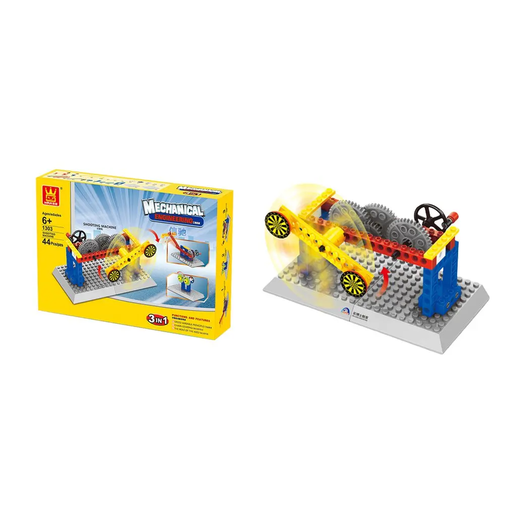 Assembled Blocks Set Teaching Machinery Group Building Blocks Children's Educational Toys Abs Plastic 7-14 Years Old