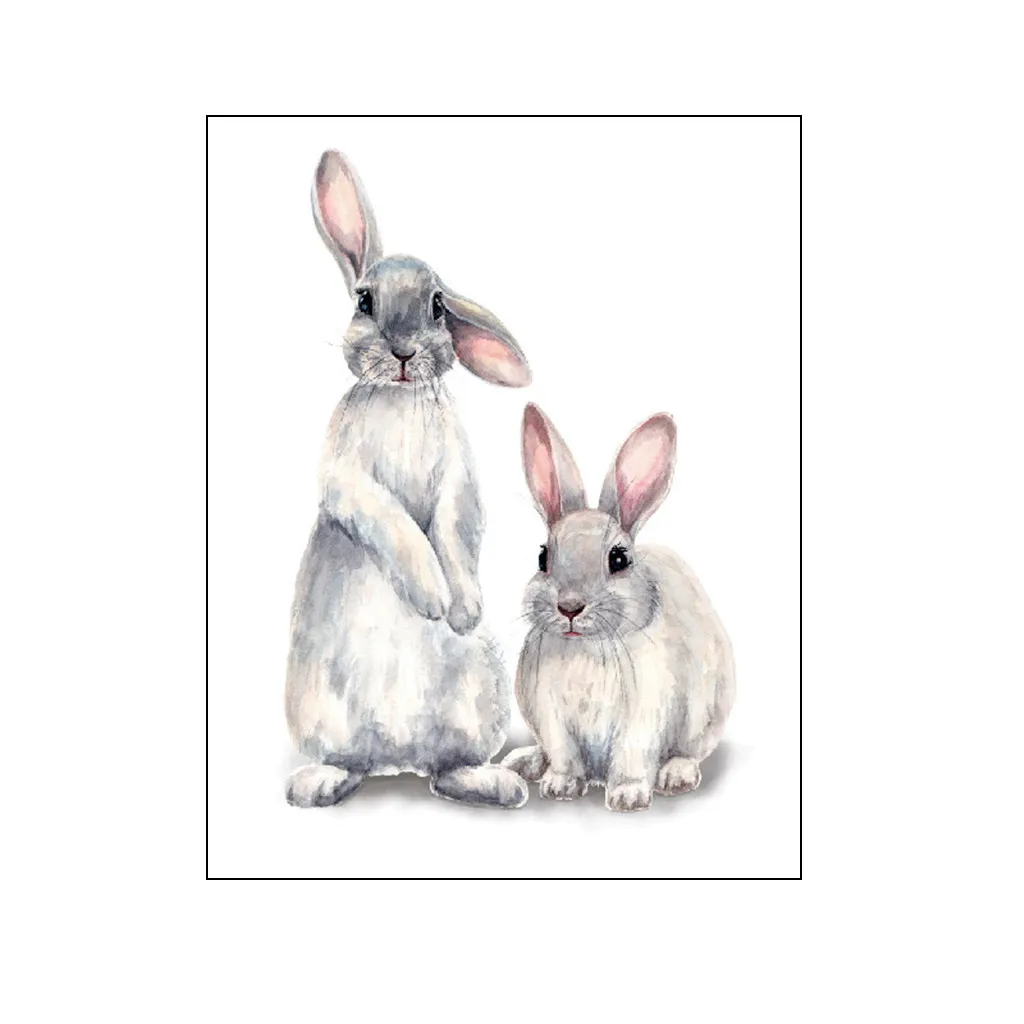

Cute Rabbit Wall Sticker Removable PVC Bedroom Background Wall Sticker