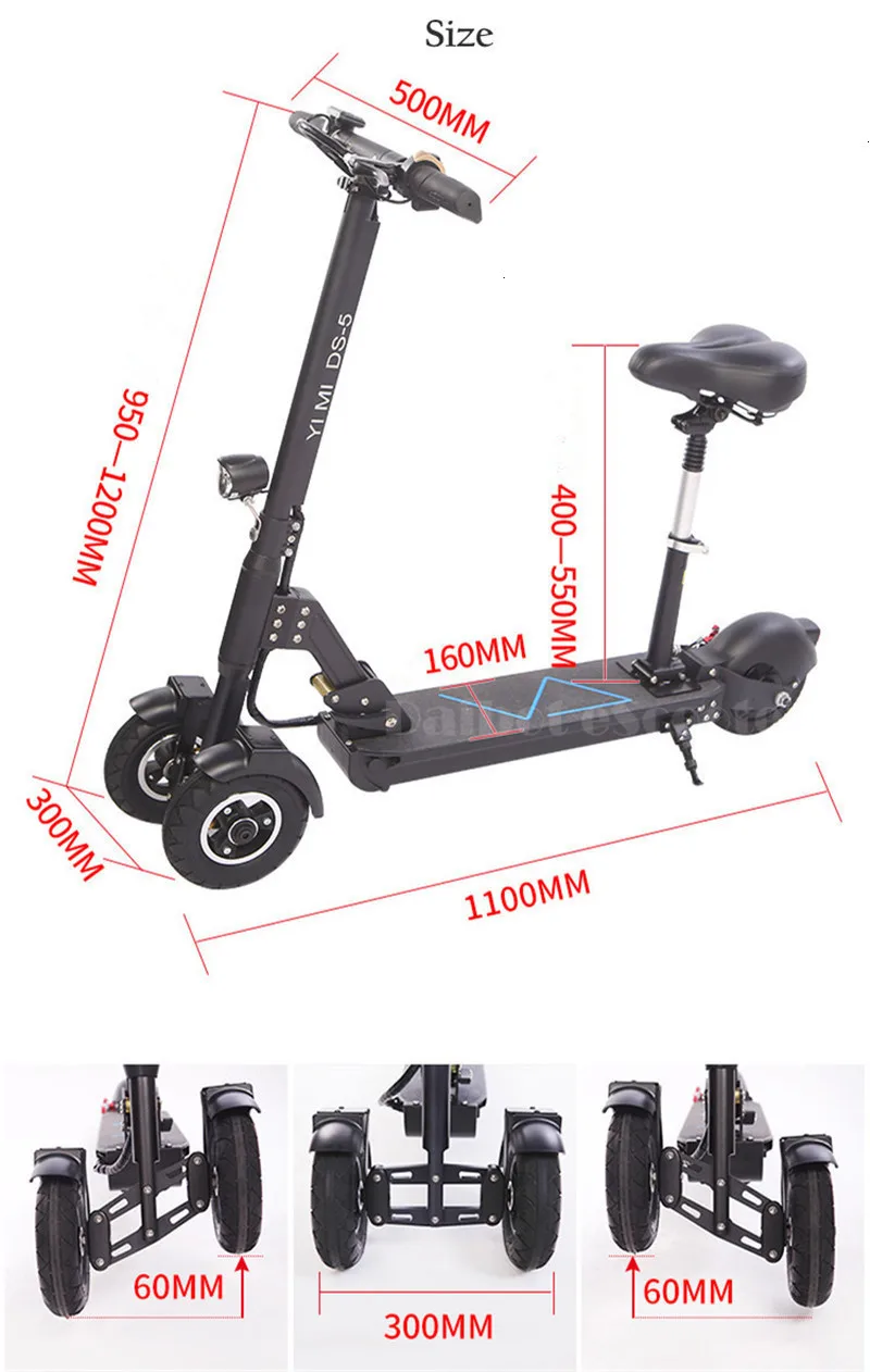 Discount Electric Kick Scooter For Adult Three Wheels Electric Scooters 8 Inch 48V 500W Folding Electric Scooter Bike With Seat 10 Discount Electric Kick Scooter For Adult Three Wheels Electric Scooters 8 Inch 48V 500W Folding Electric Scooter Bike With Seat 10