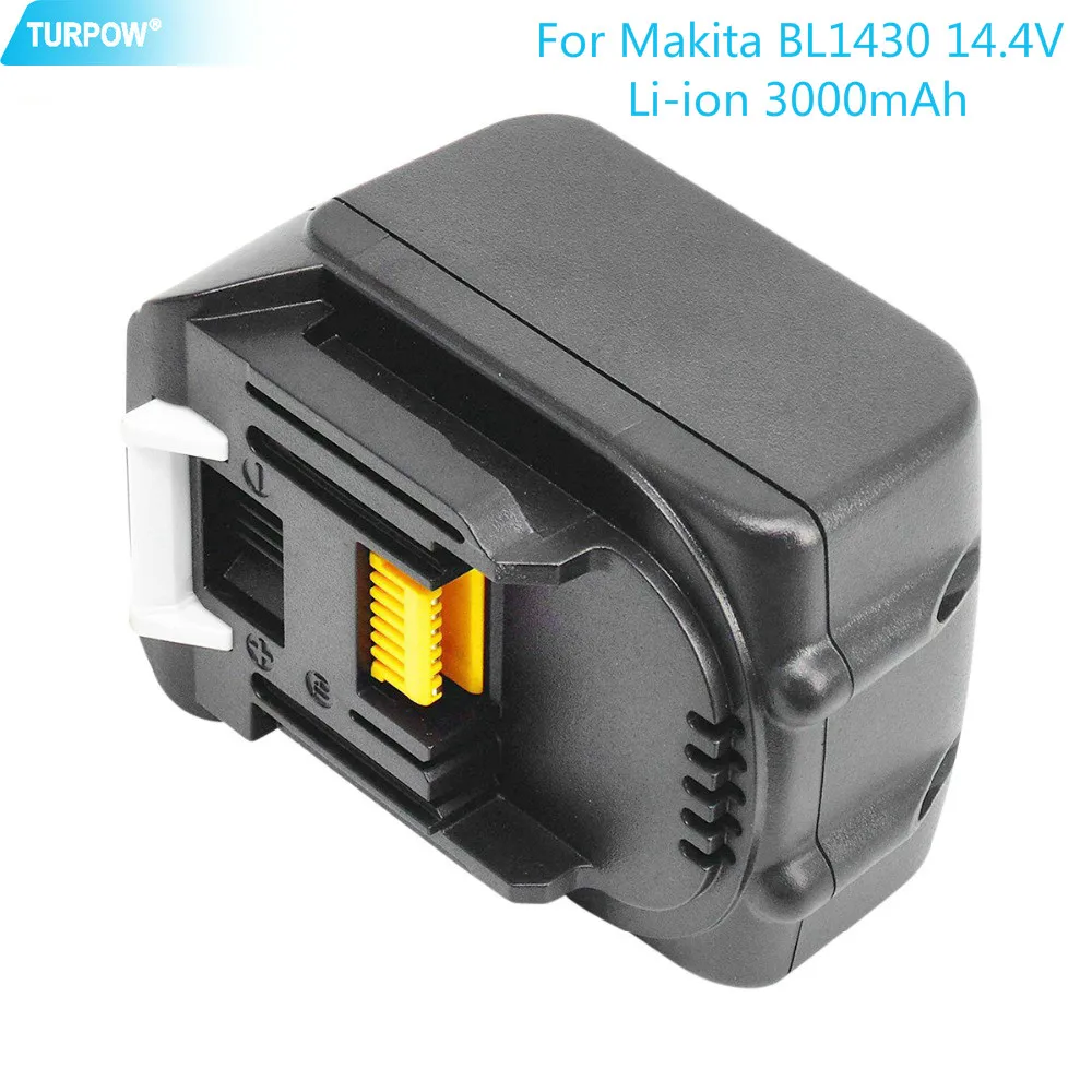 Turpow Новый 14 4 V 3000mAh для Makita BL1430 Замена литий ионная аккумуляторная LXT200 BL1415 194558 0 194559