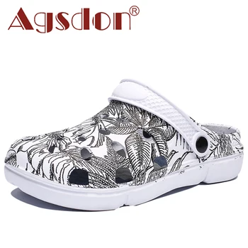 

Comfortable Men Sandals Summer Beach Slippers Crocse Clogs Crocks Shoes Mens EVA Water Garden Shoes Breathable Hollow Crok Shoes