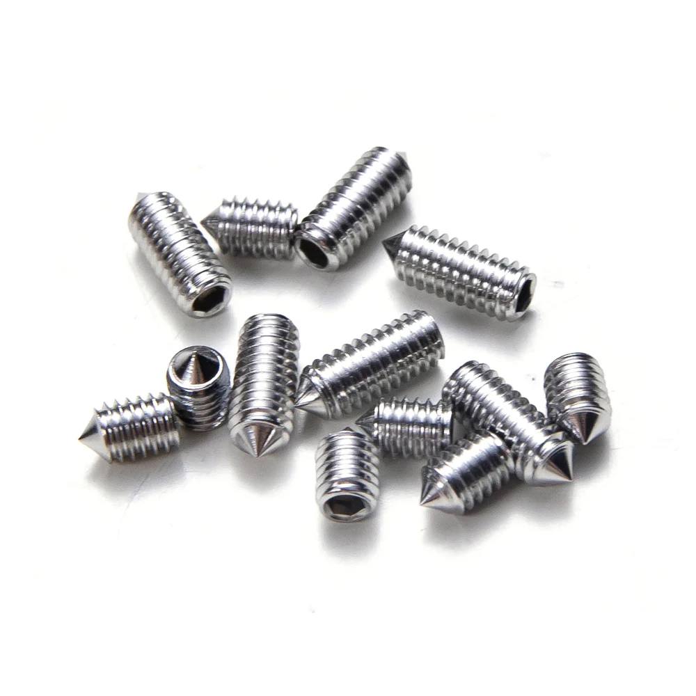 50Pcs M3 M4 M5 Grub Screws Cone Point Hexagon Hex Socket Set Screws S/&K