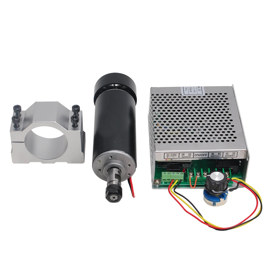 CNC ER11 500 Вт шпиндель с воздушным охлаждением+ 110 В 220 В Mach3 регулятор скорости питания+ 52 мм зажим крепеж Монтажный кронштейн комплект шпинделя