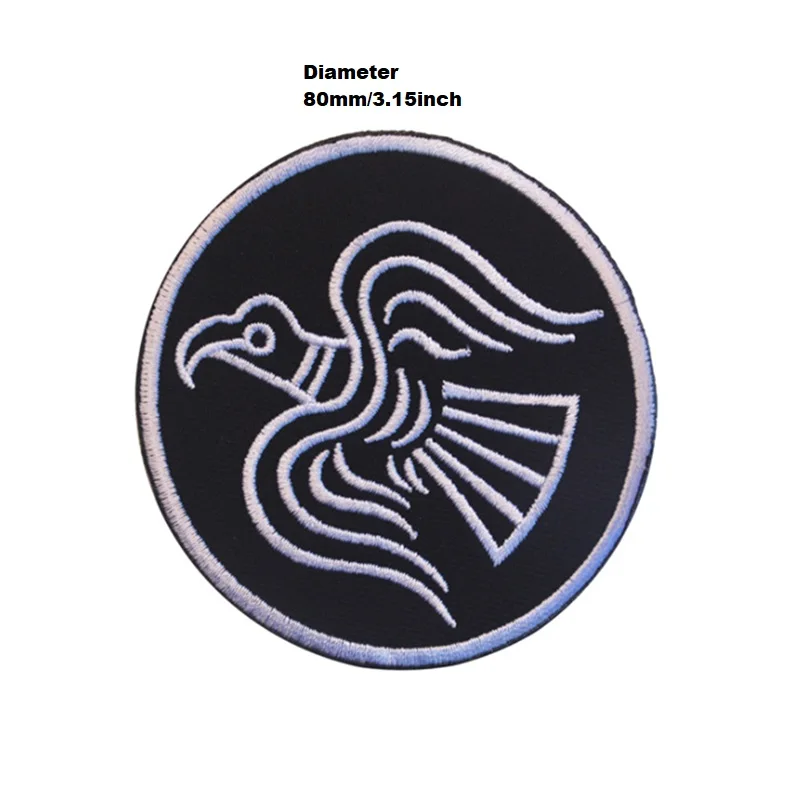 Bird White Викинг вышивка патч, вышитые патчи Военная Тактическая повязка на руку плечо Марка Ткань стикер - Цвет: Bird White