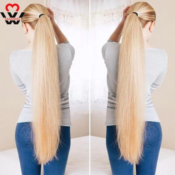 

MANWEI 22 inchLong Straight Clip In Tail False Hair Ponytail Hairpiece With Hairpins Synthetic Ponytail Hair Extensions Hair