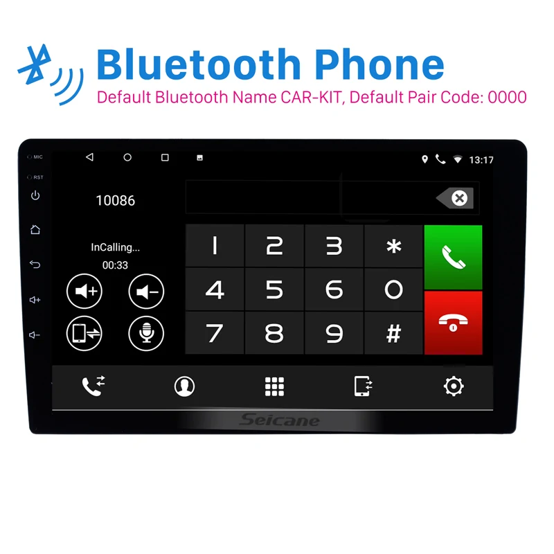 US $121.55 Seicane 2DIN Android 100 9 inch Universal Car Radio GPS Navigation Head Unit Player 4Core Support Backup camera