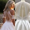 Bohemian VINTAGE BOHO Wedding Dresses Lace Satin Bridal Gowns  Beach Custom Made Robe De Mariee ► Photo 1/6