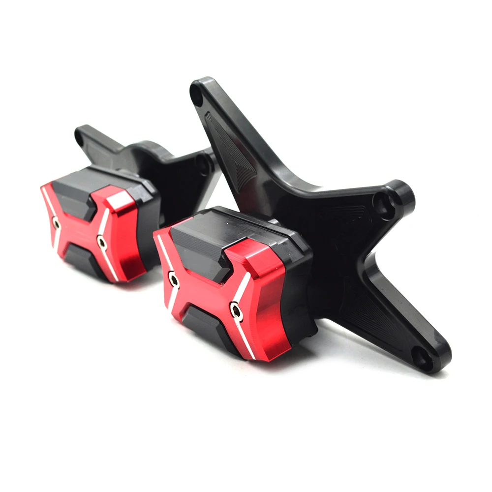 BK Для Honda CBR1000RR 2008-2013 мотоциклетные рамы Краш колодки корпус двигателя ползунки протектор аксессуары для мотоциклов с ЧПУ алюминий - Цвет: BK