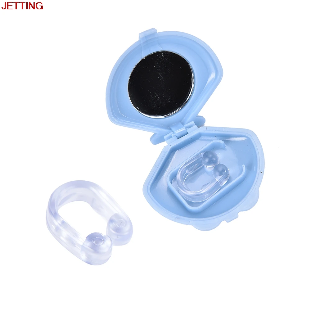 JETTING-Lovely 1Pcs Silicon Stop Snoring Nose Clip Anti Snore Sleep Apnea Aid Device Night Tray Perfect Body