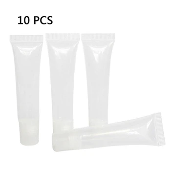 

10 pcs Mini Clear Empty Lip Gloss Balm Container Soft Tubes Makeup Box Lip Gloss Bottle Cosmetic Containers2020 New
