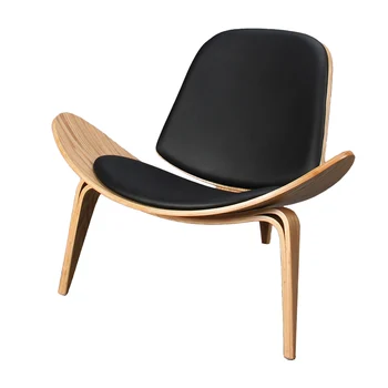 

Danish Designer Nordic Simple Single Sofa Chair Triangle Shell Chair Leisure Aircraft Chair Smile Chair Curved Solid Wood