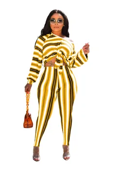 

Summer Autumn Women Two Piece Set Top and Pants Plus Size Tracksuit Sweatsuit Outfit Striped Casual Hoodie and Long Pants Sets