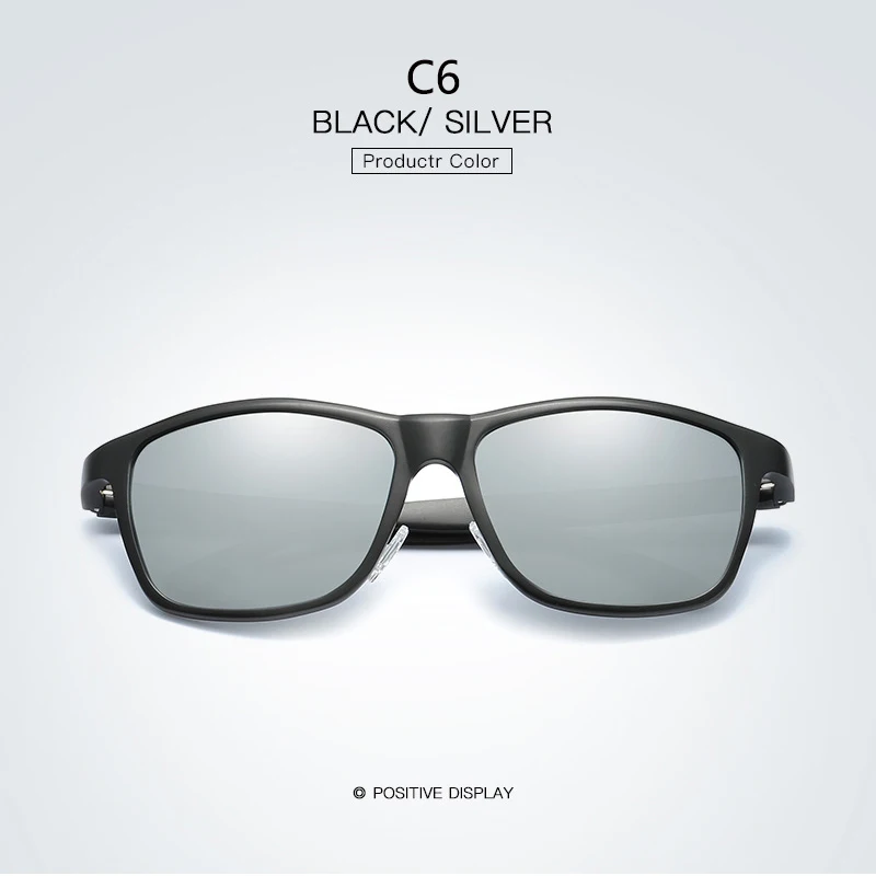 VIAHDA Men Polarized Sunglasses Aluminum Magnesium Sun Glasses Driving Glasses Rectangle For Men/Wome Oculos masculino Male