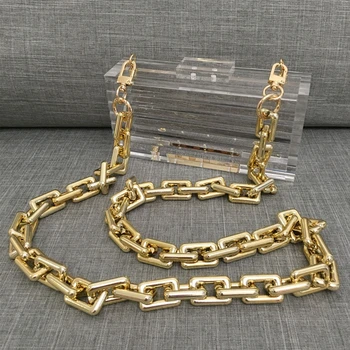 

Transparent Fashion Women Chain Shoulder Bar Bag Luxury Party Elegant Banquet
