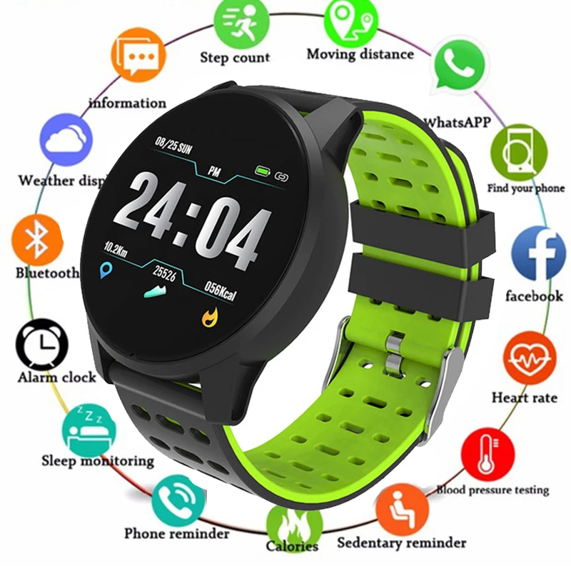 

Sport Smart Watch Men Women Blood Pressure Waterproof Activity Fitness tracker Heart Rate Monitor Smartwatch GPS Android ios