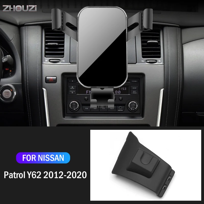 

Car Mobile Phone Holder Special Air Vent Stand GPS Gravity Navigation Bracket For Nissan Patrol Y62 2012-2020 Car Accessories