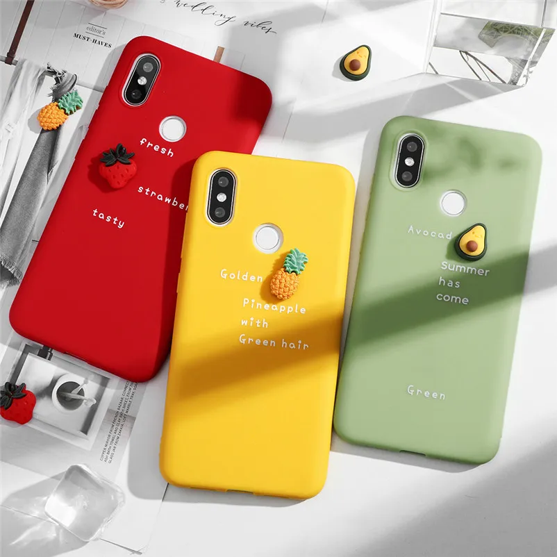 Чехол из ТПУ с 3D фруктами авокадо для Xiao mi Red Note 7 8 5A 5 6 Pro 8T 10 Play A3 A1 A2 Lite 9 SE 9T CC9 CC9e