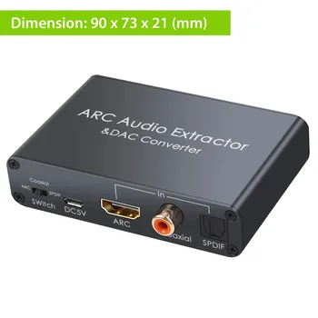 

HDMI ARC DAC Converter Adapter HDMI Audio Return Channel Digital HDMI Optical SPDIF Coaxial to Analog 3.5mm L/R Stereo
