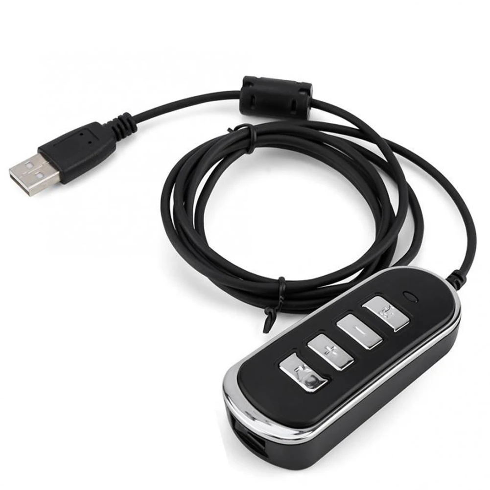 Adapter Cable With Control Box Indicator Light Accessories For Audio Headphone Convertor Crystal Head RJ9 To USB Conversion Line