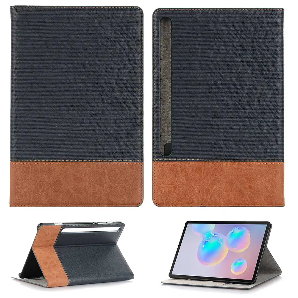 Чехол-книжка из искусственной кожи для samsung Galaxy Tab S6, 10,5 дюймов, SM-T860, SM-T865,, чехол с функцией автоматического сна, умный чехол для планшета - Цвет: Blue