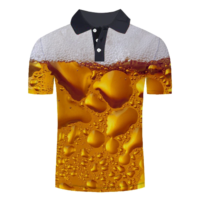 Новые мужские летние новые брендовые классические повседневные поло с 3D принтом Мужские рубашки в деловом стиле с коротким рукавом Блузка со стоячим воротником и футболки поло рубашка