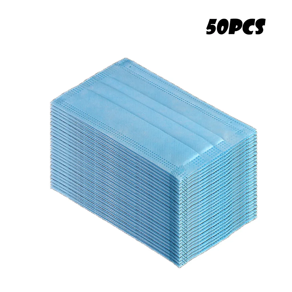 

50PCS Face mask Disposable Mask Anti Pollution Mask Unisex Protection Fabric Dust Mouth Mask mascaras faciais gripe
