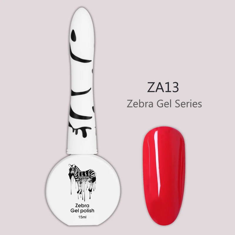 Elsa Гель-лак для ногтей Дизайн ногтей маникюр Лак Зебра ГЕЛЬ 72 цвета 15 мл замачиваемый эмалированный гель лак - Цвет: ZA13