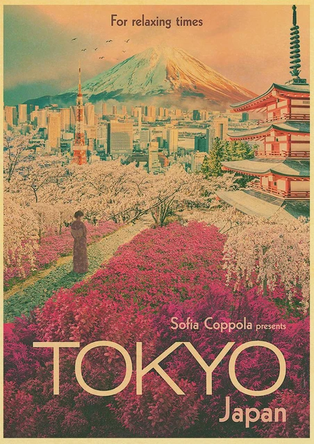 Visit Japan Tokyo Travel Posters Art Paintings Vintage Wall Pictures Kraft  Paper Print Wall Stickers Home Room Decoration Gift - Painting &  Calligraphy - AliExpress