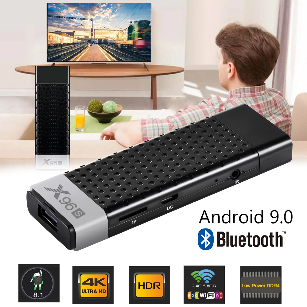 X96S TV Box Android 9.0 2GB/4GB RAM 16GB/32GB Amlogic S905Y2 Quad Core 64bits Dual WiFi 2.4G+5.8G USB 3.0 Smart Android Box