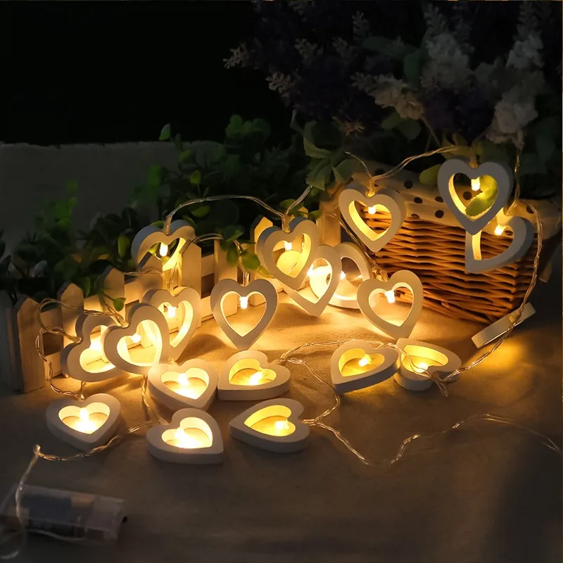 

3M 20LED Christmas Tree Light Strings Stars/Heart Light Strip Battery Powered Xmas LED Light String Copper Wire Lamp String