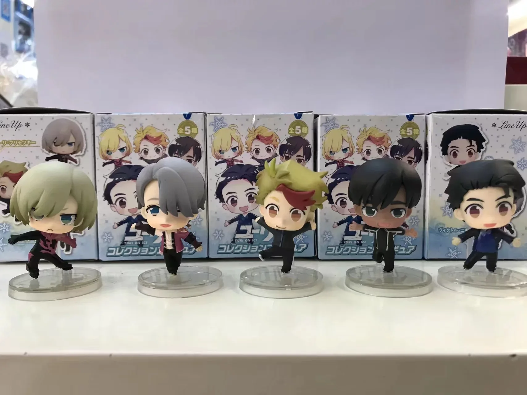 Аниме 5 шт./компл. на льду Katsuki Виктор Phichit чуланон Q версии. ПВХ экшн фигурка кукла