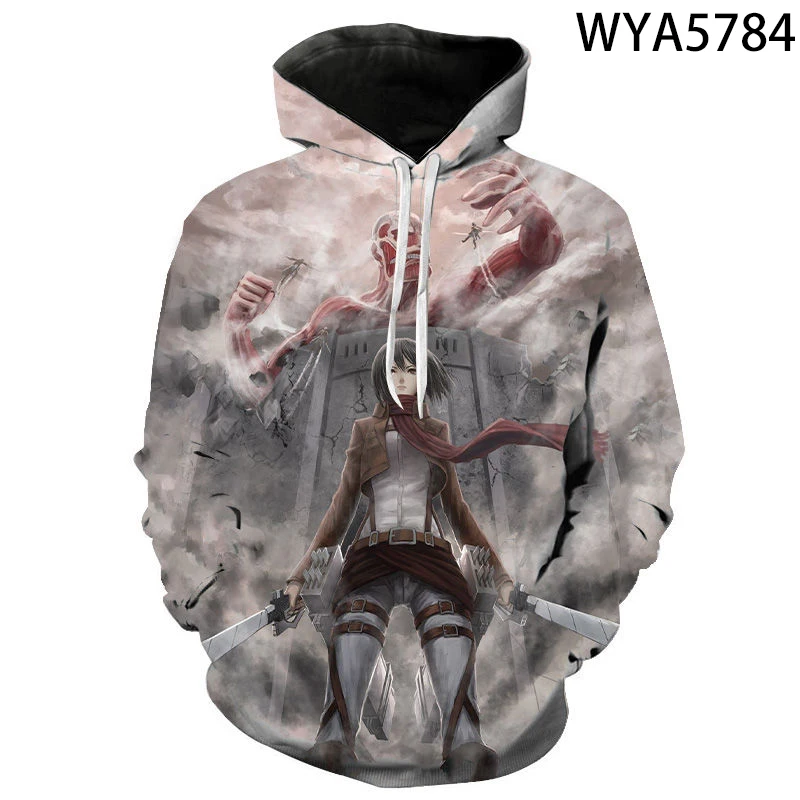 New Cool Attack On Titan Hoodies 3D Printed Men Women Children Fashion Sweatshirts Hooded Boy Girl Kids Pullover Streetwear Tops | Мужская