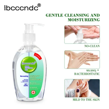 

200ml Hand Sanitizer Antibacterial Hand Gel Disinfection Disposable No Clean Waterless Quick-Dry Clear Handgel Family health