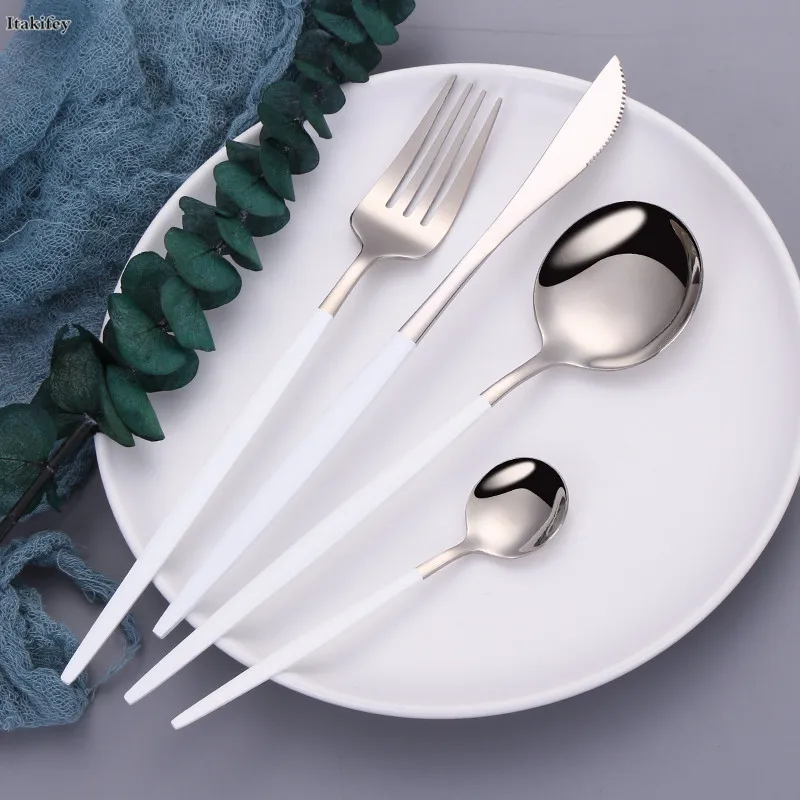 

Portable Travel Tableware Stainless Steel Set Dinnerware For Kid School Cutlery Set With Box Kitchen Fork Spoon Knife Set Dinner