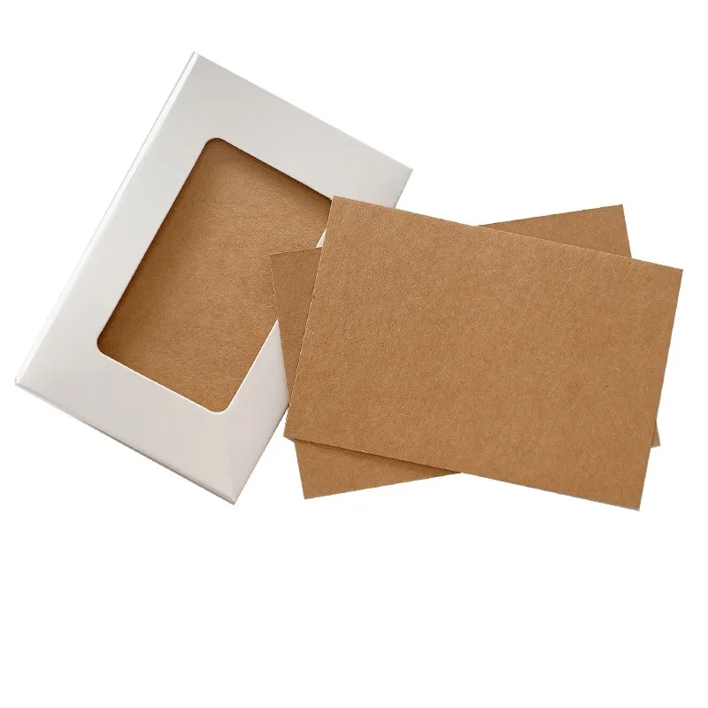 20pcs Blank postcard card Kraft Brown White Black cards lettering vintage Stationery letter paper 14*10CM
