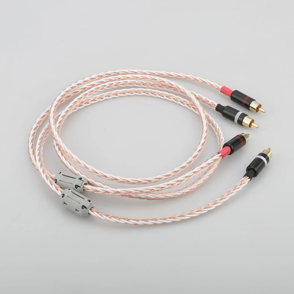 Кабель Audiocrast с RCA на Hi end HIFI OFC чистая медь серебро смешанный аудиопровод шнур
