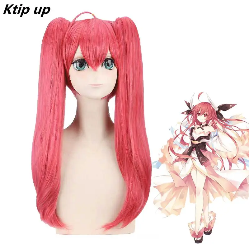 

Ktip Up DATE A LIVE Itsuka Kotori Long Straight High Quality Synthetic Wig For Women Party Cosplay Wigs 70cm Chip Ponytails