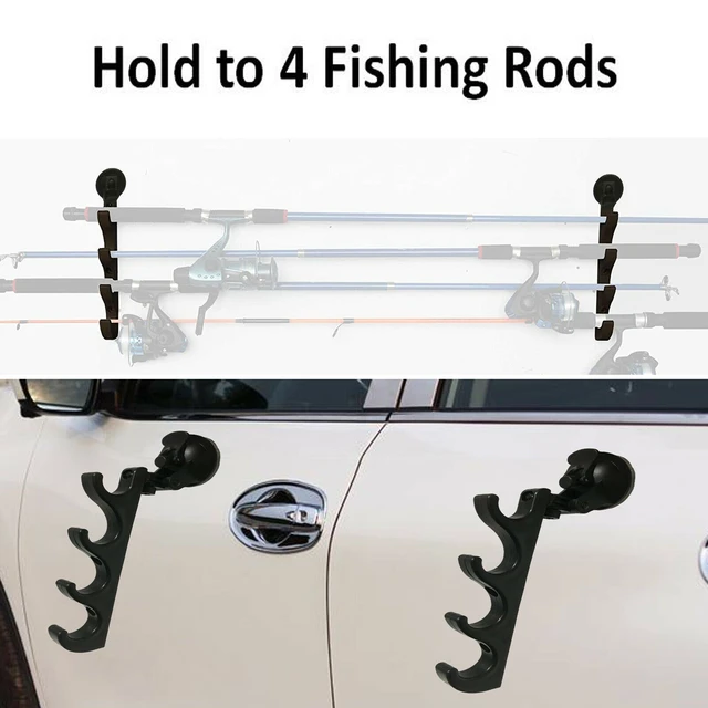 Car/truck/suv Suction Cup Fishing Rod Holders Storage Rack 1 Pair