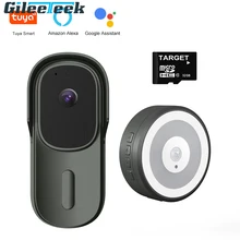 Sonnette vidéo sans fil intelligente Tuya WF001, Wi Fi 2.4G, réseau sans fil 1080P, étanche, caméra d'extérieur