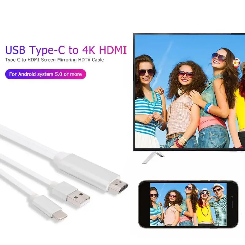 Тип-c до 4 K/HD видео кабель горячая Распродажа прочный удобный экран зеркальное отображение адаптер зарядки HDTV для Android