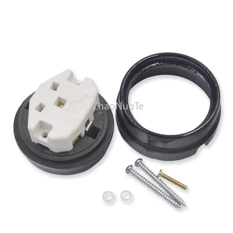 US $103.95 10pcs HighQuality European Ceramics Socket Home Improvement EU Wall Electric Socket Outlet