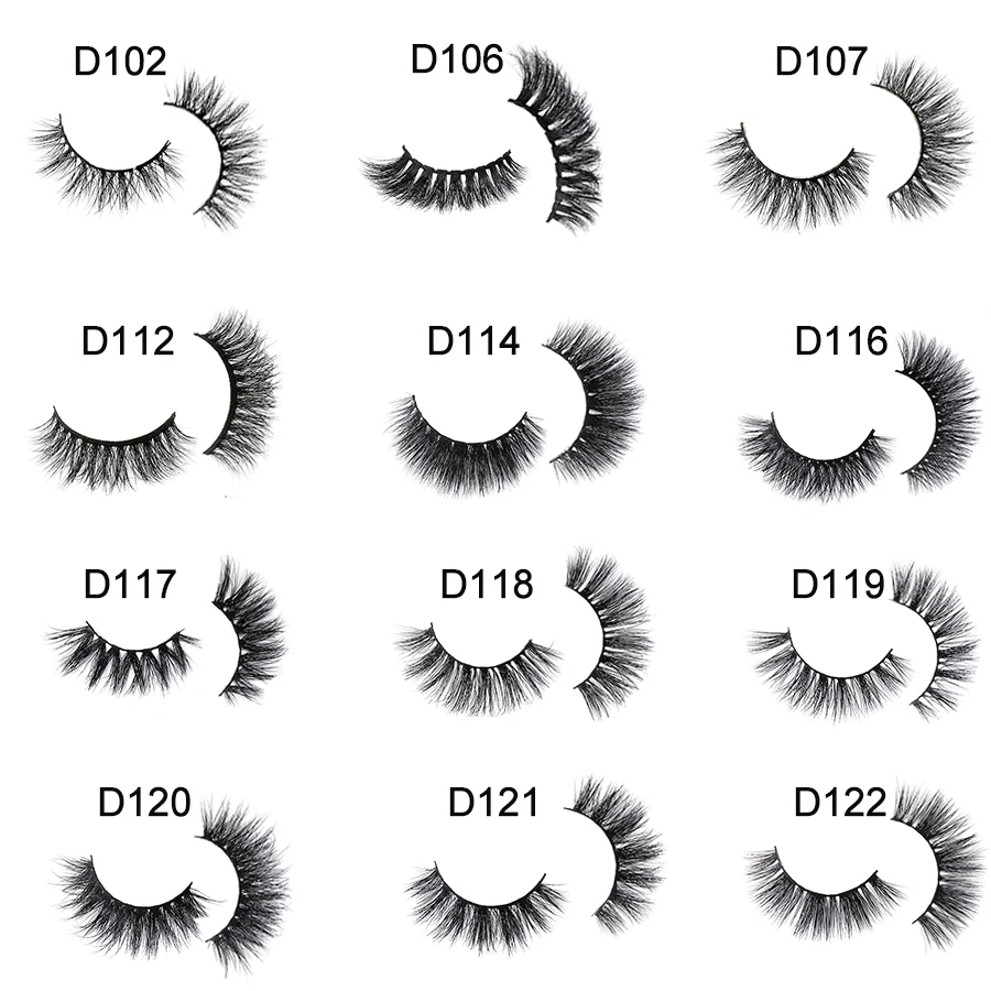 WOWANGEL 10 Pairs Wholesale No Box Eyelashes 3D Mink Lashes Natural/Thick Long Lashes Dramatic Soft False Eyelashes D101 WOWANGEL 10 Pairs Wholesale No Box Eyelashes 3D Mink Lashes Natural/Thick Long Lashes Dramatic Soft False Eyelashes D101