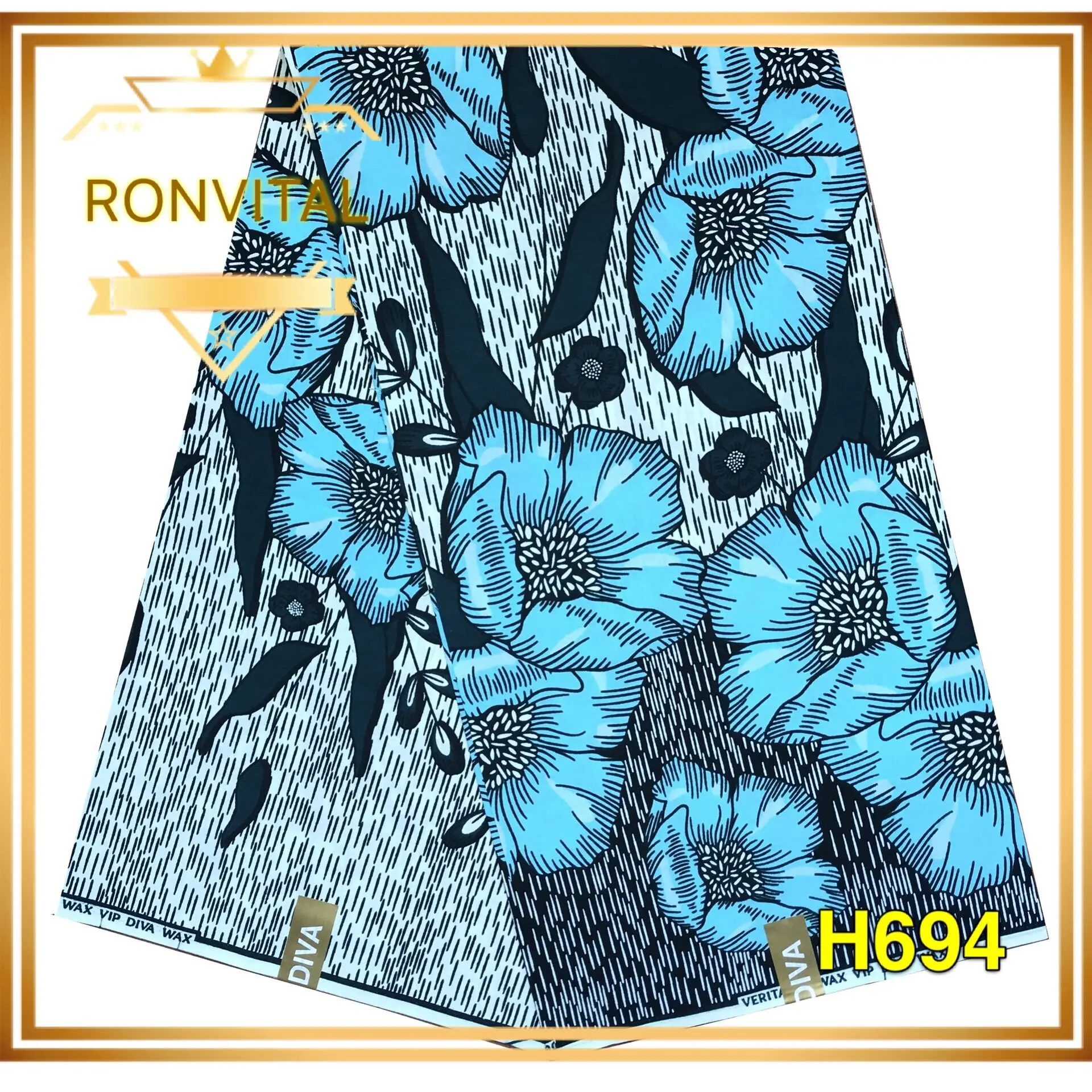 H692 VIP воск ronvital Африканский воск высокого качества хлопок Печатный Материал DIY ткани 6 ярдов/партия