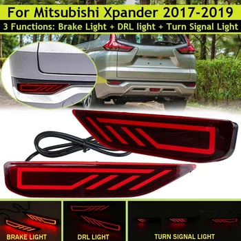 

Car Red LED DRL Rear Bumper Brake Light Lamp Lighting Driving Signal Taillight Daytime Run For Mitsubishi xpander 2017 2018 2019