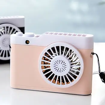 

Portable Hanging Neck Fan with Night Light USB Charging 3 Speed Settings Camera style Mini Fan for Outdoor Office Home