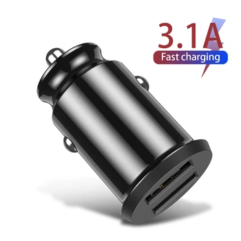 

Car Mini USB Car Charger Dual 2 Port USB For Mobile Phone Tablet GPS 5A Fast Charger Car-Charger Phone Charger Adapter in Car