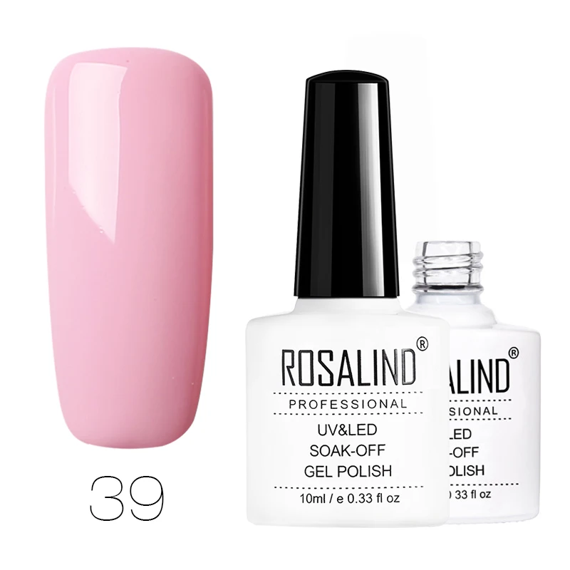 RD39 ROSALIND Гель-лак для ногтей 10 мл светящийся Алмазный красный Гель-лак для нейл-арта предназначен для всех маникюра впитывающийся полутоп базовый набор - Цвет: RD39